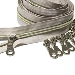 Leekayer #5 Light Teeth Metallic Nylon Coil Zippers By 5#, Gold-beige. Fixed Price $21.82.