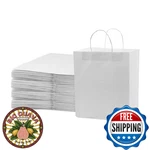 Prime Line Packaging White Paper Bags Kraft Gift Handles Small Business Sho. Fixed Price $66.42.