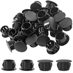 Murtenze 30 Pcs 13MM 1/2 Black Hole Plugs, Plastic Flush Type Panel Fas.... Fixed Price $13.50.
