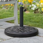 Walker Edison Vista Classic Polyresin Round Umbrella Stand With Metal Weave NB58. Fixed Price $38.99.