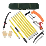 Manual Pole Saw 27 Ft Extendable Tree Pruner, Sharp Steel Blade And Scissors. Fixed Price $52.04.