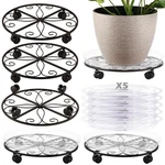Kvyusflourish 5-PACK 16" Metal Plant Caddy With Wheels Heavy Duty, 250LB Cap.. Fixed Price $110.32.