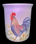 Paula Deen Garden Rooster Stoneware Crock Kitchen Cooking Tool Utensil Holder. Fixed Price $27.00.