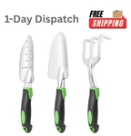 Mecheer 3 Pack Garden Tools Set Shovel Trowel Rake Heavy Duty Aluminum. Fixed Price $16.55.