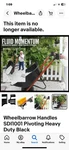 Wheelbarrow Handles SDI1001 Pivoting Heavy Duty Black New Never Installed. Fixed Price $44.00.