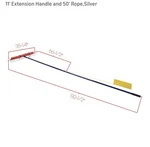 Extreme Max 3005.4098 36" Floating Lake Weed Rake 11' Handle EXTENSION/50' Rope. Fixed Price $54.00.