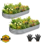Gardeal 4'X2'X1FT Galvanized Raised Garden Bed Kit Pack. Fixed Price $65.99.
