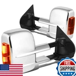 Dna Motoring TWM-003-T666-CH-AM Chrome Manual Towing Mirrorsled Amber Turn. Fixed Price $159.82.