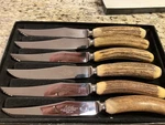 Mutual Hiram Sheffield 6X Antler Wild Bone Stag Handle Knife Stainless Steel. Fixed Price $104.95.