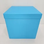 Hallmark 7" Gift Box W/ Shredded Tissue Paper Blue Turquoise Christmas Birthday. Fixed Price $14.99.