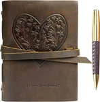 Sovereign-gear Leather Bound Journal For Women, Handmade Gift Set With Heart. Fixed Price $32.95.