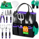 New Wowbox Tools Set - 10 Pcs, Heavy Duty Gardening Hand Kit With Storage. Fixed Price $44.10.