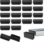 20 Pack 1" X 2" Rectangle End Caps Tubing Black Plastic Plug. Fixed Price $12.22.