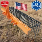 60 Pine Straw Needle Rake, 3 Point Landscape Rakes Powder Coated Steel. Fixed Price $169.17.