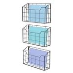 Univivi 3-PACK Wall File Organizer Hanging Holder Desk Magazine Letter Papers. Fixed Price $62.63.