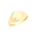 Signet & Sovereign Ring 9CT Carat Yellow Gold Men/ladies With Cubic Zirconia/cz. Fixed Price $255.75.