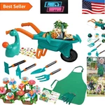 Cart Wheelbarrow Play Gardening Toy Sprinkler Pretend Little Tikes. Fixed Price $59.64.
