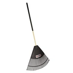 Leaf Rake - 32"W Poly Lightweight Hardwood Handle Large Foam Comfort Grip. Fixed Price $22.80.