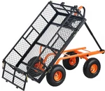 Dump Cart, Metal Garden Easy Assemble Frame, 400 Lbs Capacity, 10" Tires. Fixed Price $168.99.