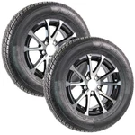 2-PACK Radial Trailer Tire Aluminum Wheel ST145/R12 12" Load Lug Black Rim. Fixed Price $240.57.