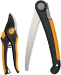 Fiskars Folding Saw And Pruner Set, Clippers, Gardening Scissors W/ Sharp. Fixed Price $24.53.