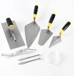 8-PIECE Masonry Hand Tool Set Includes Finishing Trowel, Gauging 43X21X9.5CM. Fixed Price $72.54.