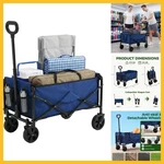 Dumos Collapsible Wagon Cart, 67L Heavy Duty Utility Folding With Wheels. Fixed Price $67.04.