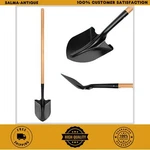 43.3 In. Wood Handle Digging Carbon Steel Shovel Light Weight Reinforced Rib. Fixed Price $17.99.