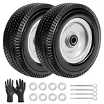 Ltnicer 10" Solid Tires With Wheel, 10X3.504, 5/8" Bore, 1/4" Hub, 2PACK. Fixed Price $48.11.