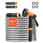 Vevor 100FT Metal Garden Hose Stainless Steel Water Lightweight No Kink. Fixed Price $45.05.