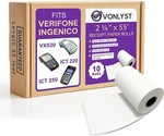 Vonlyst Thermal Paper Roll 1/4 55 For Verifone VX520 Ingenico ICT220 ICT250. Fixed Price $21.09.