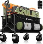 150L Collapsible Wagons Carts Foldable, 420LBS Heavy Duty Folding Beach Wit. Fixed Price $81.88.