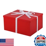 Uoering Red Extra Large Gift Box W/ Lid 16.5X13X8" - Presents, Birthdays, Weddin. Fixed Price $35.62.