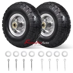 2PCS 10" 4.10/3.50-4" Solid Flat Free Tire Hand Truck Wagon Wheelbarrow. Fixed Price $38.99.