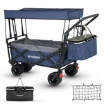 Collapsible Wagon 300LB Heavy Duty All Terrain Wheels Canopy Blue Adjustable. Fixed Price $259.99.