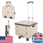 Fahkns Rolling Crate Cart WHEELS2 Utility Lockable LIDS132 Lbs. Fixed Price $154.33.