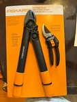 Fiskars 15 Inch Powergear Super Pruner Lopper & Bypass Hand Set, New. Fixed Price $28.80.