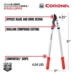 Corona Steel Bypass Lopper With Comfortgel Grips & Duallink (35% Easier Cut) !!!. Fixed Price $39.99.