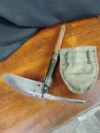 Vtg Us Pioneer 1965 Vietnam Era Folding Shovel Pick Entrenching Tool W Sheath. Fixed Price $175.00.