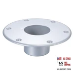 Rv Trailer Pedestal Base Round Flush Mount Table Leg Aluminum Silver. Fixed Price $21.37.