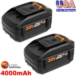 2X For Worx 20V Max Lithium WA3578 Power Tool 4.0AH Battery WA3520 WA3575 WA3525. Fixed Price $29.98.
