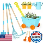 Gnayuij Kids Gardening Tools Set With Wheelbarrow Outdoor Educational Toy,shovel. Fixed Price $105.45.