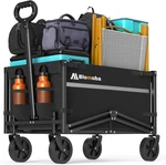 Blomoba Collapsible Wagon Cart, Flexible Handle, Portable With. Fixed Price $49.99.