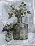 Stupell Industries Modern Botanical Print Leaves Glass Vases Framed Wall Art. Fixed Price $40.00.