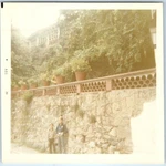 1971 Taxco Mexico Vacation Snapshot Photo Cute Boys Stone Wall Garden Flora Vtg. Fixed Price $6.65.