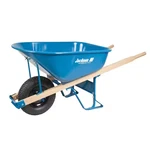 Wheelbarrow Blue Steel Tray 6 Cu. Ft. Capacity Hardwood Handles Pneumatic Tire. Fixed Price $175.48.