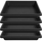 Feyvdzv Inch Square Plant Saucer, Trays For 6"(4PACK), Black. Fixed Price $17.99.