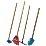 Kids Garden Tool Set 4 Piece Shovel Rake Hoe Safe Plastic Outdoor Play Kit. Fixed Price $41.88.