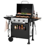 Royal Gourmet 3-BURNER Bbq Liquid Propane Gas Gril Lwith Front Spice Rack Black. Fixed Price $199.99.