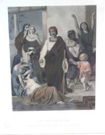 "1848" - Happy Days Of Job Artist W. Dobson,steel Engraving/ Hand Water Color. Fixed Price $225.00.